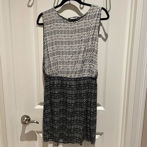 Cream and black Zara dress